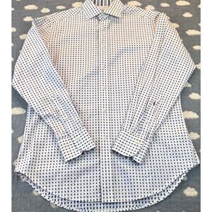 Robert Graham Patterned Shirt Blue White Size Small